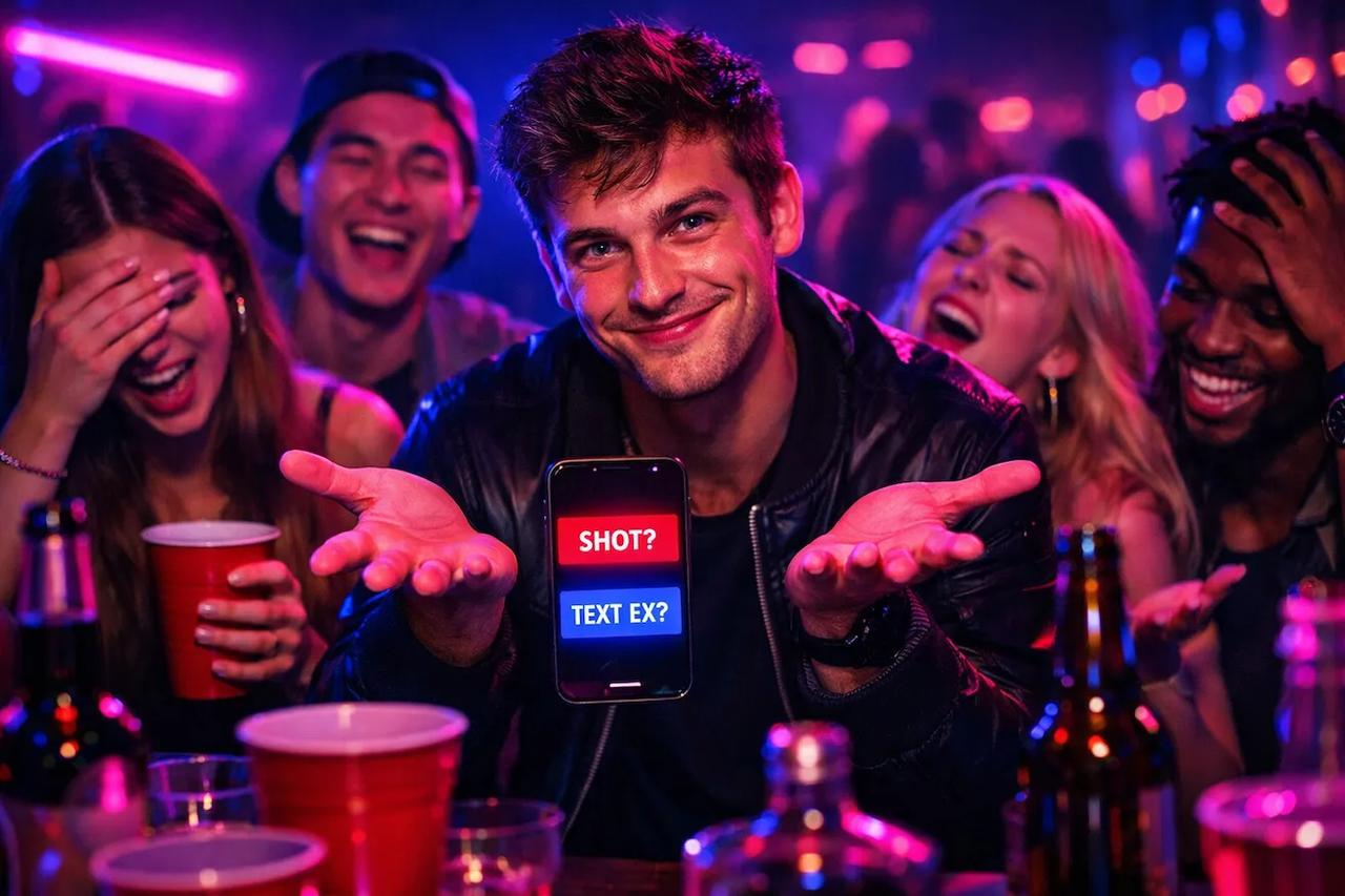 Freunde spielen das Spiel 'Würdest du eher'