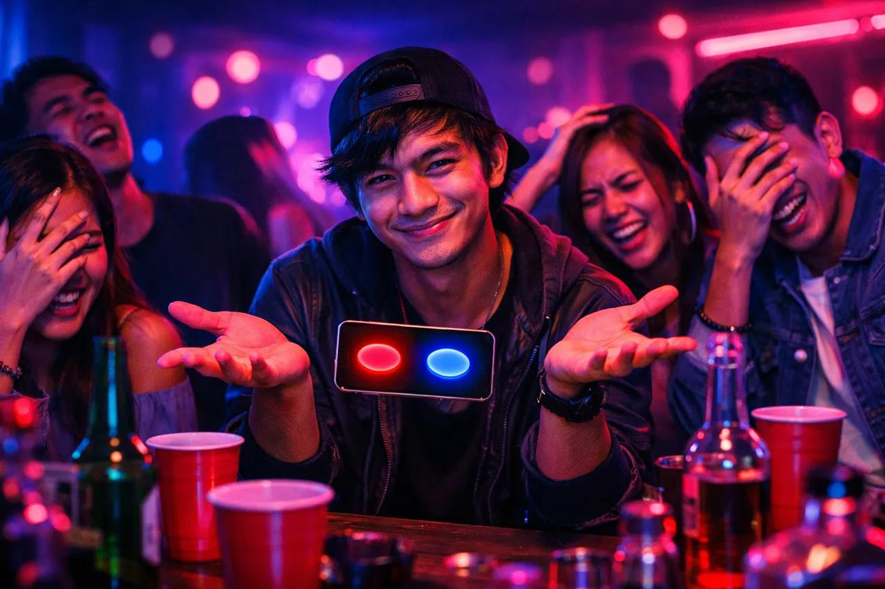 Teman-teman main game Pilih Mana