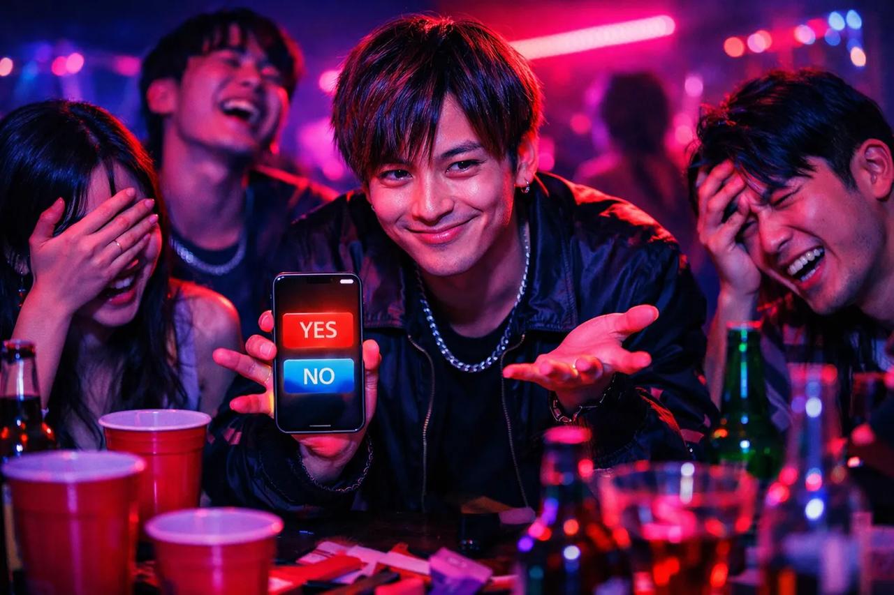 「どっちがいい？ゲーム」で遊んでいる友達