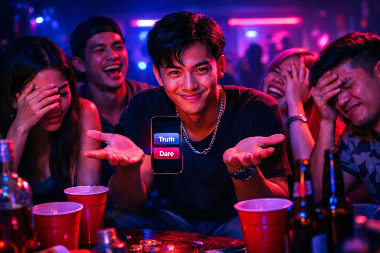 กลุ่มเพื่อนกำลังเล่นเกม 'คุณจะเลือกอะไร' กันอย่างสนุกสนาน