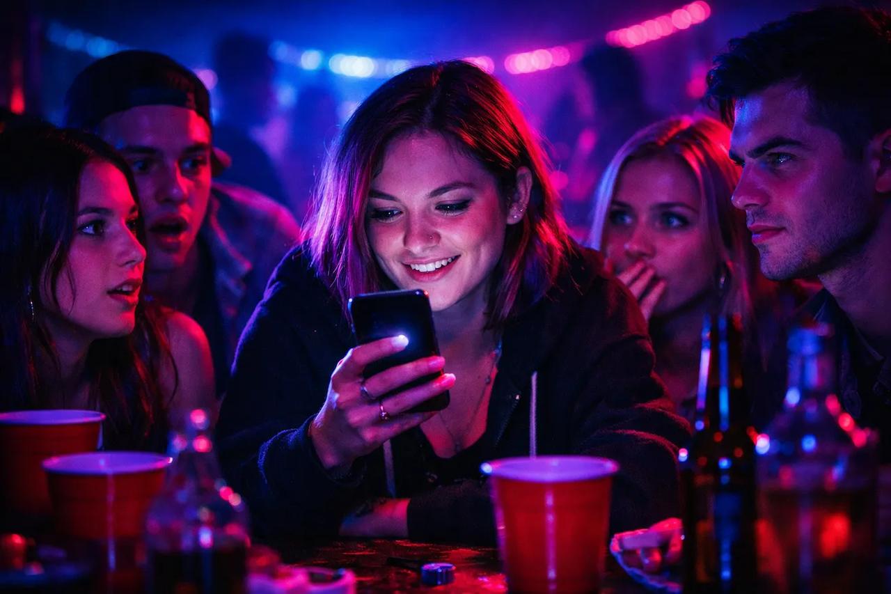 Freunde spielen Wahrheit oder Pflicht