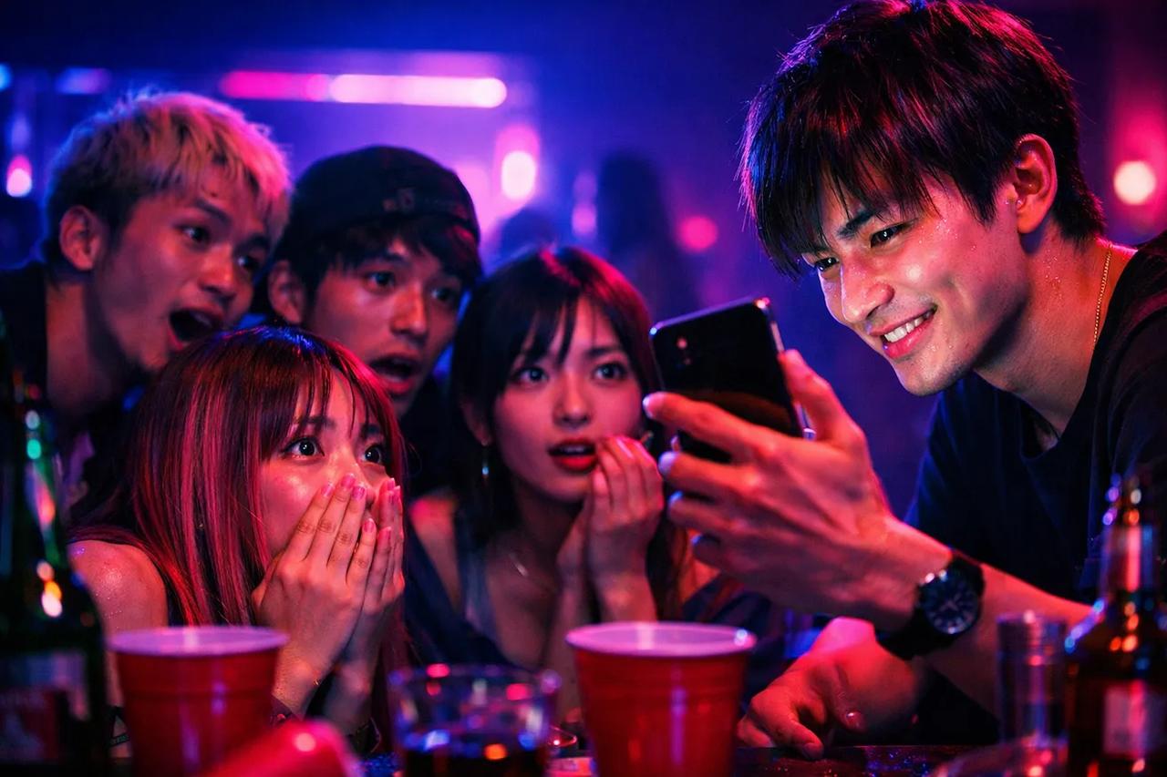 トゥルース・オア・デアで遊んでいる友達グループ