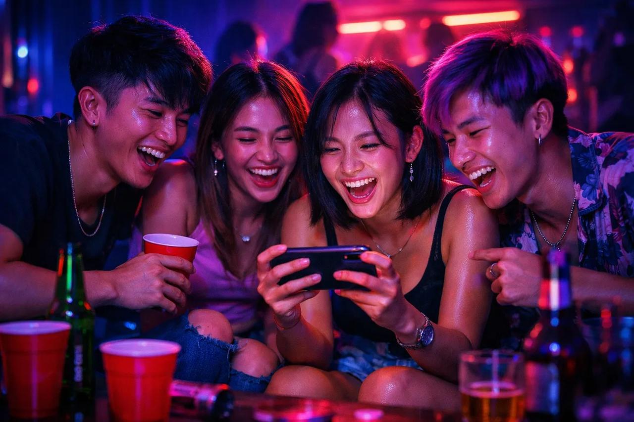 กลุ่มเพื่อนกำลังเล่นเกม เธอเป็น 10 แต่