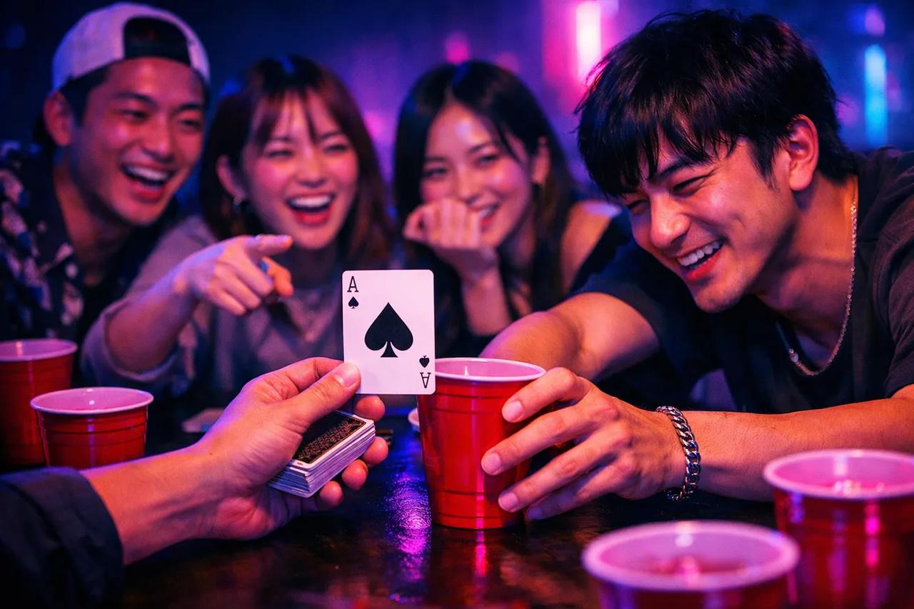 カードゲーム『赤か黒か』のイラスト