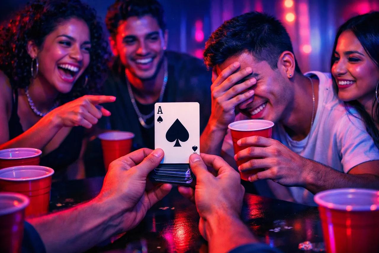 Ilustração do jogo de cartas Vermelho ou Preto