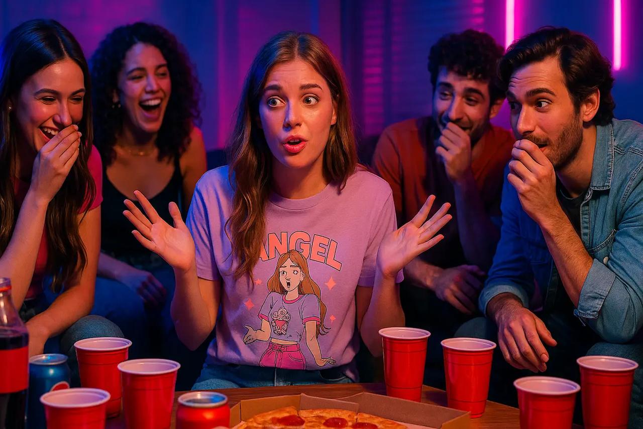 Kaveriporukka pelaa mehevää Totuus vai Tehtävä -peliä