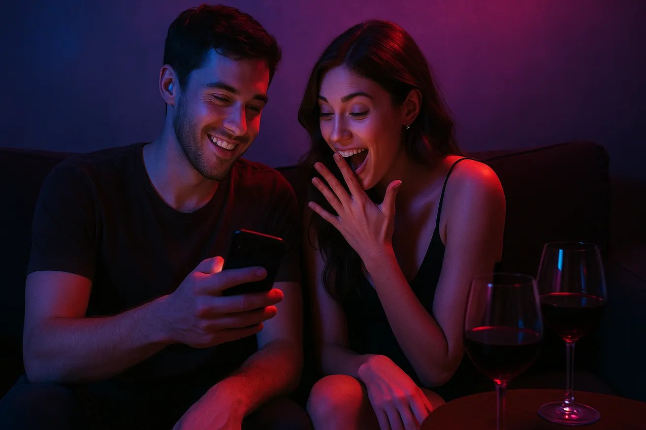 Couple playing the Would You Rather game